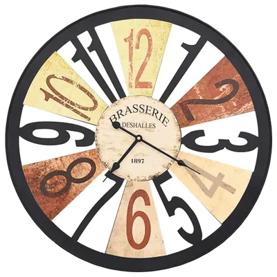 Image de Horloge murale Métal 60 cm Multicolore