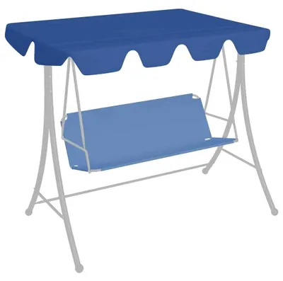Produktbild von Ersatzdach Hollywoodschaukel Dachbezug Gartenschaukel Sonnenschutzdach Austauschdach Ersatzbezug für 2 und 3 Sitzer Gartenmöbel Blau 248 x 186 cm