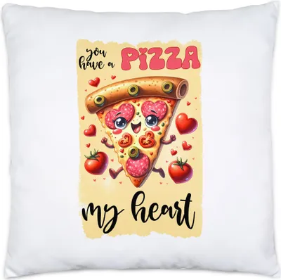 Produktbild von You Have a Pizza My Heart Kissen inkl. Füllung Pizza Liebe Herz Valentinstag Geschenk