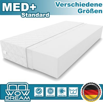 Sedemzónový matrac MED+ Standard 160 x 200 x 10 cm z kvalitnej studenej peny | Rolovací matrac s prateľným poťahom I H3