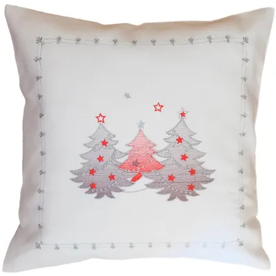 Immagine prodotto di Copricuscino Alberi di Natale bianco 40x40 cm