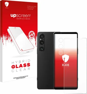 Produktbild von upscreen Schutzglas für Sony Xperia 1 V (Display+Kamera) Schutzfolie Panzer Folie Glas Display Schutz klar