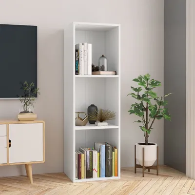 Produktbild von Cloris Designermöbel Bücherregal/TV-Schrank Weiß 36x30x114 cm Holzwerkstoff 2024 Neu