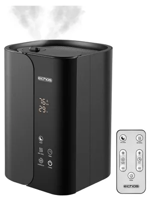 Produktbild von Echos Ultraschall Luftbefeuchter 5 Liter Fernbedienung Luftreiniger LED-Touch-Display Eingebautes Hygrometer 12h Timer Luftreinigungsgerät