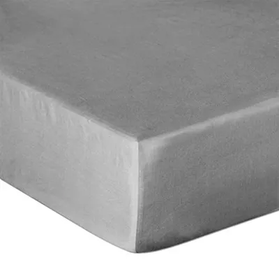Produktbild von Mako-Satin Spannbettlaken 140 x 200 cm Grau