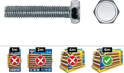 Produktbild von Schraubenkasten CELO 6 x 10 mm M6 x 10 mm Metallschraube 250 Stück Verzinkt