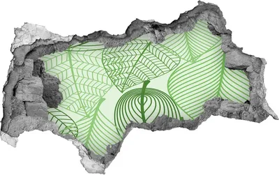 Produktbild von Selbstklebender Loch-3D-Aufkleber 95x73 cm Blätter-Muster