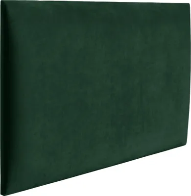 Produktbild von RAVIO Wandpaneel Wandkissen als Kopfteil für Bett 3D Wandverkleidung mit Schaumstoff Wandpolster Wanddeko (60 x 40 cm, Farbe: Flaschengrün - Magic Velvet 2225)