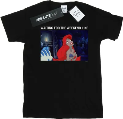 Produktbild von Disney - "The Little Mermaid Waiting For The Weekend" T-Shirt für Herren BI18930 (XL) (Schwarz)