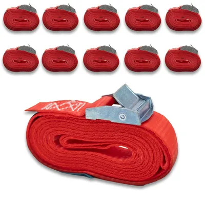 Zdjęcie produktu dla Dolezych Zestaw pasów mocujących 250kg 25mm x 4m czerwony