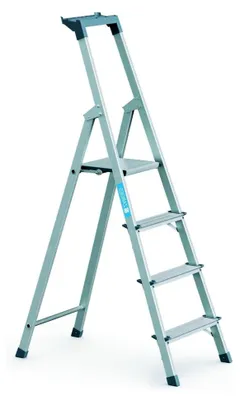 Produktbild von 4 Stufen-Stehleiter Z200, einseitig, eloxiert