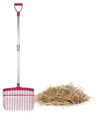Produktbild von Schwedengabel V-Fork pink – Höhenverstellbare Mistgabel 75–115 cm aus Polycarbonat