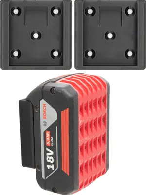 Produktbild von 2x Akku Halter für Bosch 18V Halterung Akku Wandhalter Wandhalterung Bosch Akkus