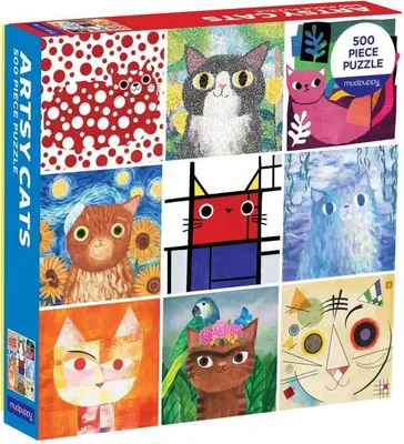 Produktbild von Artsy Cats 500 Piece Family Puzzle
