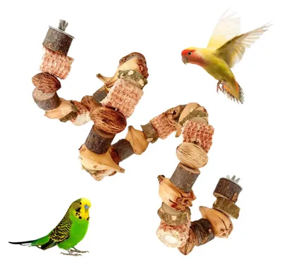 Productafbeelding van Vogelspeelgoed, 80 cm, vormbare zitstok, natuurlijk papegaaienspeelgoed