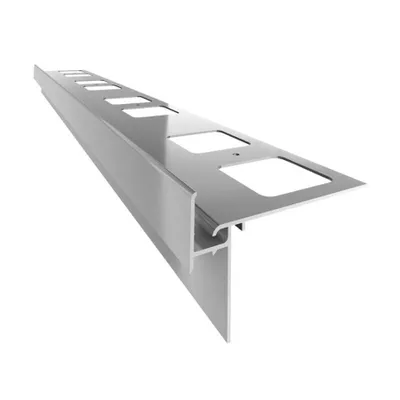 Zdjęcie produktu dla Renoplast Profil okapowy aluminiowy K35, Do posadzki klejonej na tarasy i balkony, Profil prosty 200cm, Szary