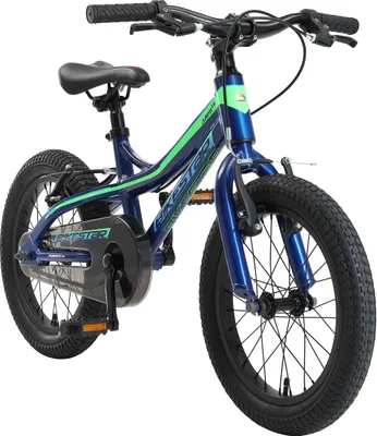 Produktbild von BIKESTAR Kinder Fahrrad MTB ab 4 Jahre | 16 Zoll Alu Mountainbike Kinderrad | Blau & Grün