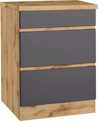 Produktbild von Held Möbel Kochfeldumbauschrank PISA BxTxH 60 x 60 x 86 cm grau matt zerlegt 476.2.6311
