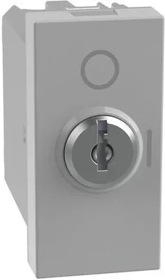 Produktbild von Bticino MatixGO 2P 10AX 1 Modul grau Schlüsselschalter JG4012
