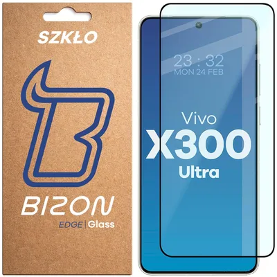 Produktbild von Gehärtetes Glas für Vivo X300 Ultra, Bizon Glass Edge, Schwarzer Rahmen