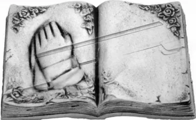 Immagine prodotto di Testo tombale La fede ci dà forza Decorazione tombale Decorazione in pietra Figura Statua