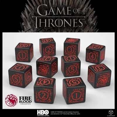 Image de Jeu de dés Game of Thrones Targaryen 10xD6 (10)