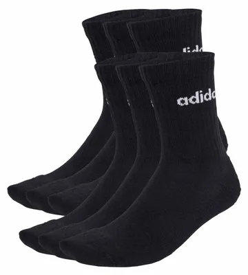 Immagine prodotto di Adidas - Calzini "Linear" unisex da uomo/donna (confezione da 6) SX708 (taglia 37,5 EU - 39 EU) (neri)