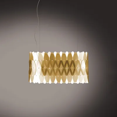 Obrázek produktu pro Oválné závěsné svítidlo Amanda 3 Lights in Polilux Gold D60 Italy