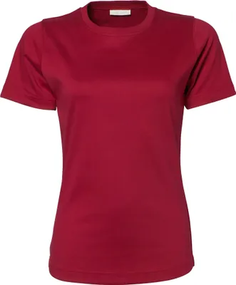 Produktbild von Tee Jays 580 | Ladies Interlock Damen T-Shirt - Farbe: Deep Red - Größe: XL