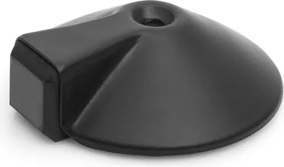 Produktbild von Bodentürstopper mit Seitenpuffer Schwarz - Pro Stück