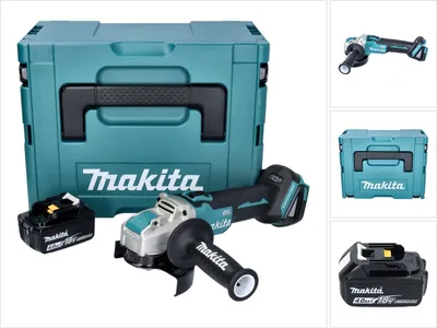Produktbild von Makita DGA 521 M1X1J Akku Winkelschleifer 18 V 125 mm X-LOCK Brushless + 1x Akku 4,0 Ah + Makpac - ohne Ladegerät