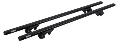 Produktbild von ECO Alubase 1350 mm Aluminium Dachträger für offene Dachreling, 90 kg Belastbarkeit Grundträger abschließbar, T-Profil 20 mm Dachträgersystem für Skiträger