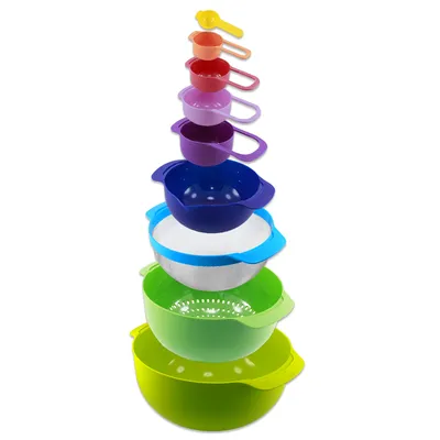 Produktbild von Herzberg 9-in-1-Schüssel- und Messbecher-Set