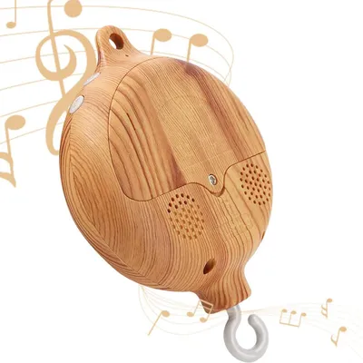 Produktbild von Baby Mobile Spieluhr, Holzoptik Music Box Bettglocke, Holzoptik Mobile Babys Spieluhr, Kinderbett Mobile Motor mit Drehbarem Haken 35 Melodie