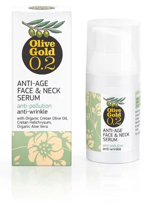 Produktbild von OLIVE GOLD 0.2 00503 - Anti-Aging Gesichts- und Halsserum 30ml, Naturkosmetik von Kreta