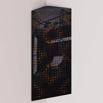 Immagine prodotto di Confezione da 2 – Trappola acustica angolare stretta con rivestimento in velluto | 50x23x10 cm | Riflessione - Isolamento acustico | [REBAT - Plastica nera | Oro]