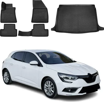 Image de Kit tapis & bac de coffre pour Renault Megane 5 portes 2015-2025 TPE noir