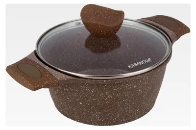 Produktbild von Antihaft-Kasserolle, Kochtopf für Induktion, mit Deckel, antihaftbeschichtet, Edelstahl, backofengeeignet bis 250 °C (24 cm)