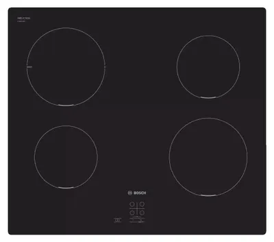Produktbild von Bosch Serie 2 PUG611AA5D, Schwarz, Integriert, 60 cm, Zonen-Induktionskochfeld, Keramik, 4 Zone(n)
