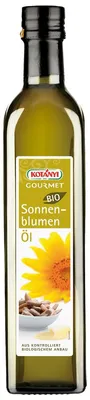 Zdjęcie produktu dla Organiczny olej słonecznikowy Kotanyi łagodny, lekko orzechowy smak 500ml