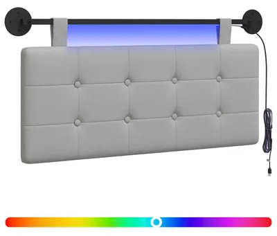 Produktbild von Hängendes Kopfteil Mit LED Licht Wolkengrau Stoff