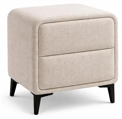 Productafbeelding van Nachtkastje, moderne stijl, beige, zachte bekleding, elegant design