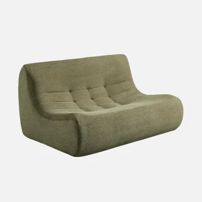 Produktbild von sweeek - 2-Sitzer Sessel mit Cordbezug - Khaki
