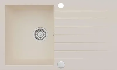 Produktbild von Granitspüle Beige Küchenspüle Granit Siphon Einbauspüle Spülbecken Spüle Granit 76x45