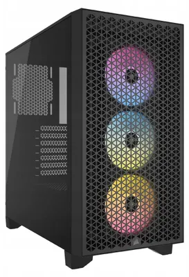 Produktbild von Corsair CC-9011251-WW, Midi Tower, PC, Schwarz, ATX, Stahl, Gaming
