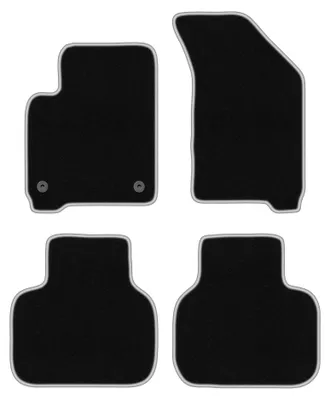 Productafbeelding van Velours automatten voor Fiat Freemont 2011-2016 (crossover) – 4-delig, zwart/zilver, op maat – Wielganizator CARLUX