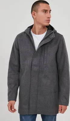 Produktbild von 11 Project PRKnud Herren Wintermantel Wollmantel Winterjacke gefüttert mit Kapuze