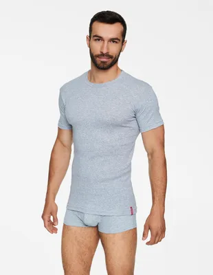 Immagine prodotto di Hemd da uomo, taglia M, t-shirt in cotone grigio, abbigliamento da uomo classico