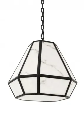 Produktbild von Casa Padrino Luxus Laterne - Luxus Hängeleuchte Schwarz Durchmesser 50 x H 45 cm