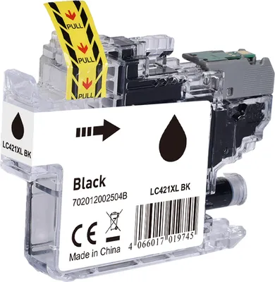 Produktbild von black Tinte/Tintenpatrone 4.6-LC421XLBK-BULK kompatibel mit Brother LC421BK [ LC-421BK ]